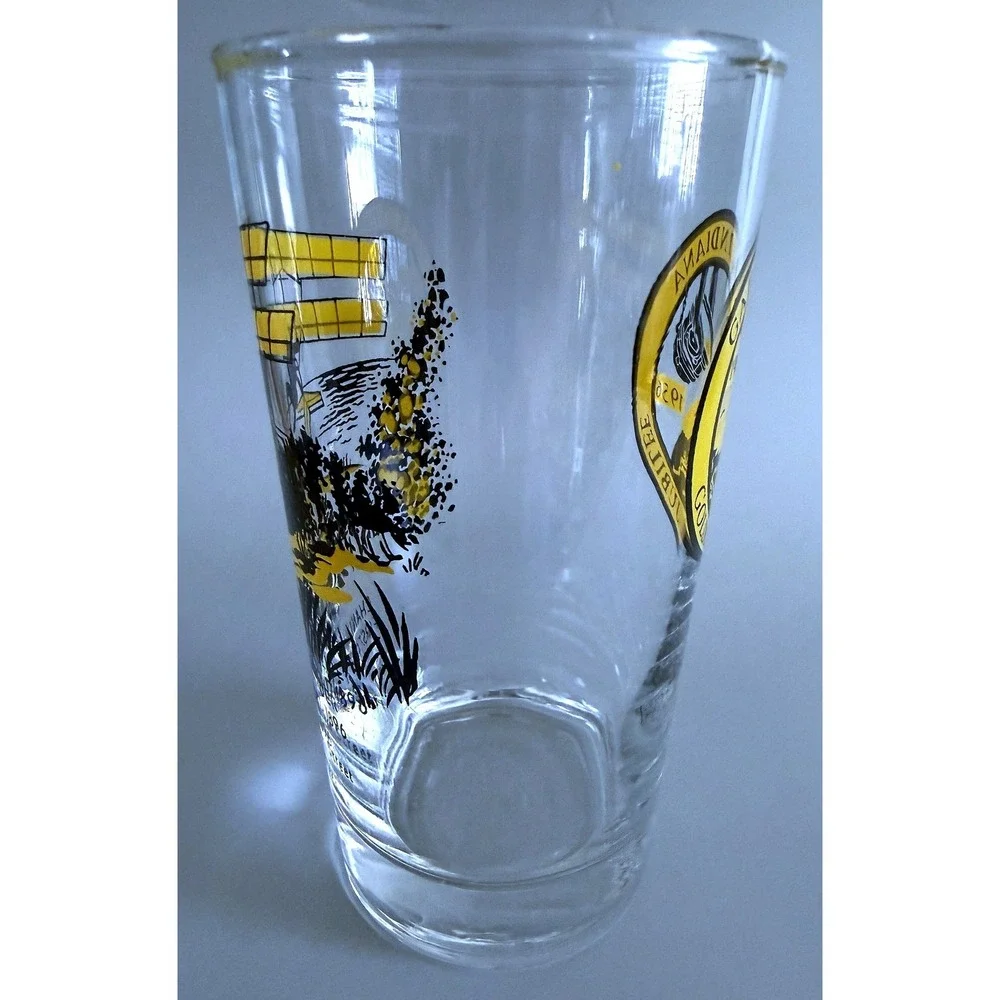 Gary IN 1956 Jubilee Chanute Glider Glass Tumbler Highball Enamel Paint 5.25